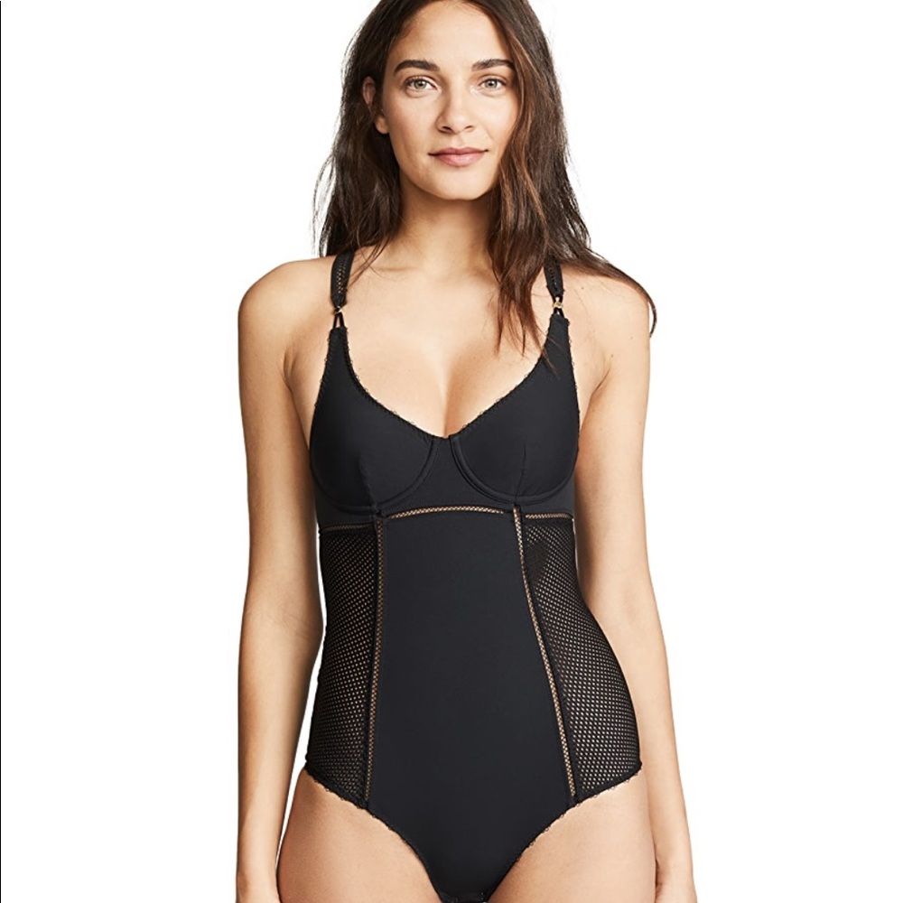 Stella McCartney mesh black body suit with tags